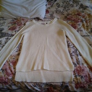 Long sleeve cream color sweater/shirt